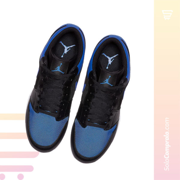 Cleats Jordan MID Retro 1 - Blue- Black - Imagen 2